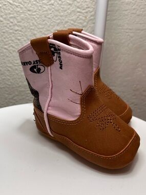 Blazzin Roxx Baby Girl Cowboy Boots Crib Shoes Pink Camo 0-3 Months